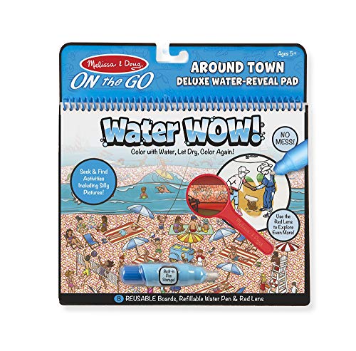 Melissa & Doug On the Go Water Wow! Reusable Water-Reveal Deluxe Activity Pad – Around Town - image 4
