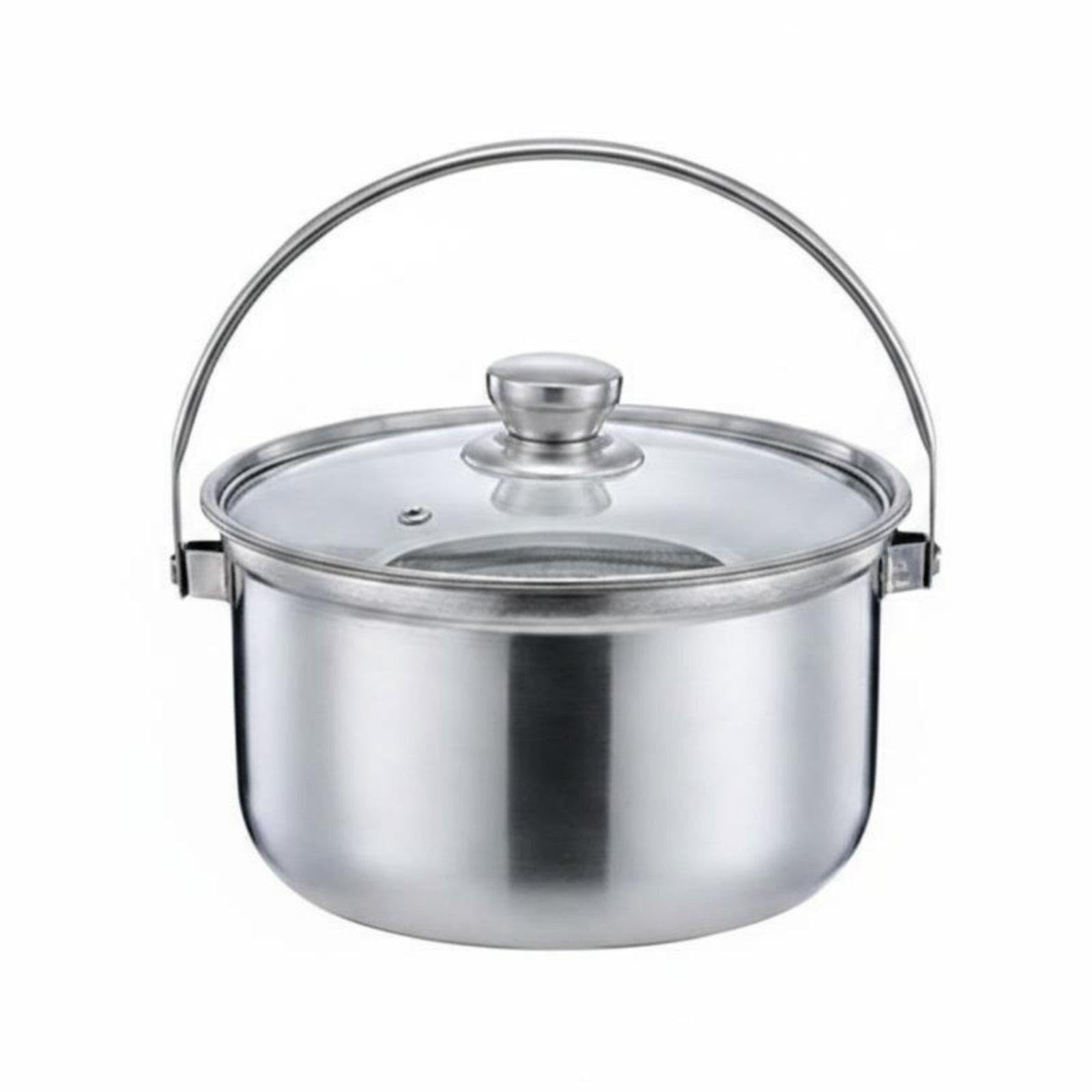 Deep Frying Pot with Strainer Multi-Functional Stainles | Deep Frying Pot with Strainer Multi-Functional Stainless Steel Fryer Thickened Material for Kitchen 20CM Handheld 304 Glass-image-37