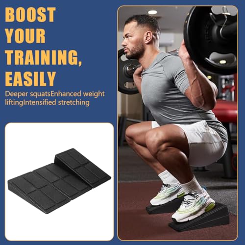 Image of Proberos 3PCS Squat Wedge Set, Adjustable Height & Tilt Exercise Wedges for Squats EPP, Wedge Block Slant Board, Yoga Foam Wedge Blocks, Incline Board Platform For for Squats, Yoga, Calf Stretches