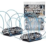 Crab Snare 10 Ounce Weighted Crab Trap Loop Trap Casting for Fishing Pole Dungness Rock Blue Crabs 6 Loops CA, OR, WA Compliant (2)