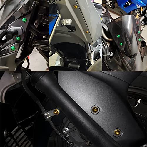 JNNJ 177 PCS Schraubensatz Motorrad Verkleidung Schrauben Kit, Motorrad Windschutzscheiben Verkleidungsschrauben, Motorräder modifizierte Zubehör Schraubensatz(Orange)