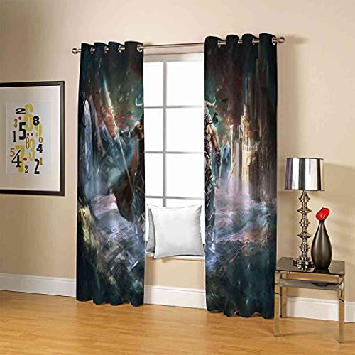 Rideau occultant jeu de construction de château 3D thermique isolant 264x242 cm