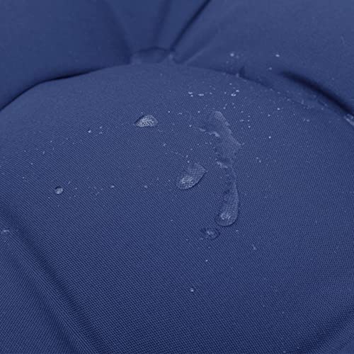 Image of QILLOWAY Outdoor High Back Chair Cushion for Adirondack, All Weather Rocking Chair Cushions Thick Padded Replacement for Patio Furniture,Navy