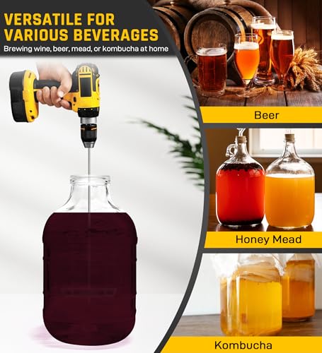 Wyckoff Acessório de broca de desgaseificador de vinho de 43 cm, agitador de aço inoxidável SUS316,