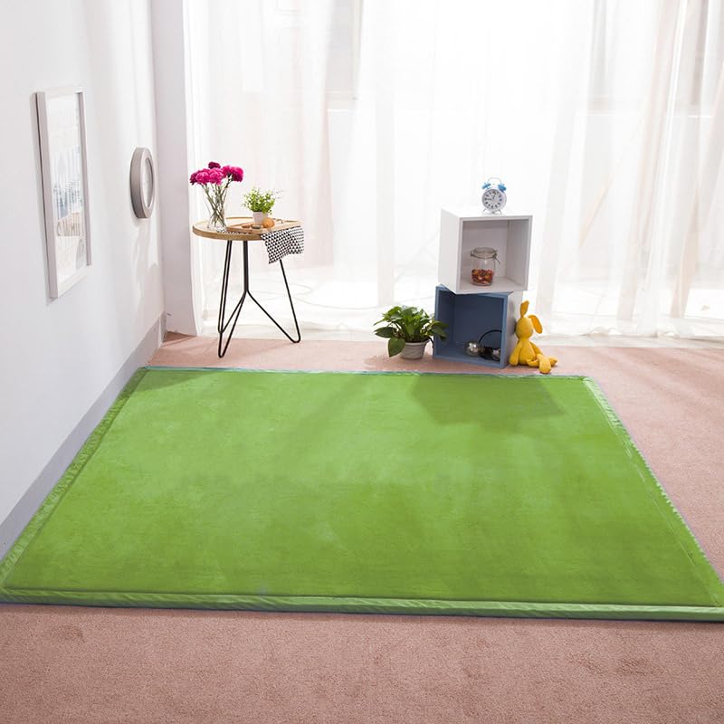DSSHENGDS Living Room Home Decor Coral Fleece Area Rug,Modern Nursery Washable Kids Bedroom Rug,Girls Boys Soft Non-slip Soft Mat,2cm Thick Kids Carpet-B- 150 * 150cm