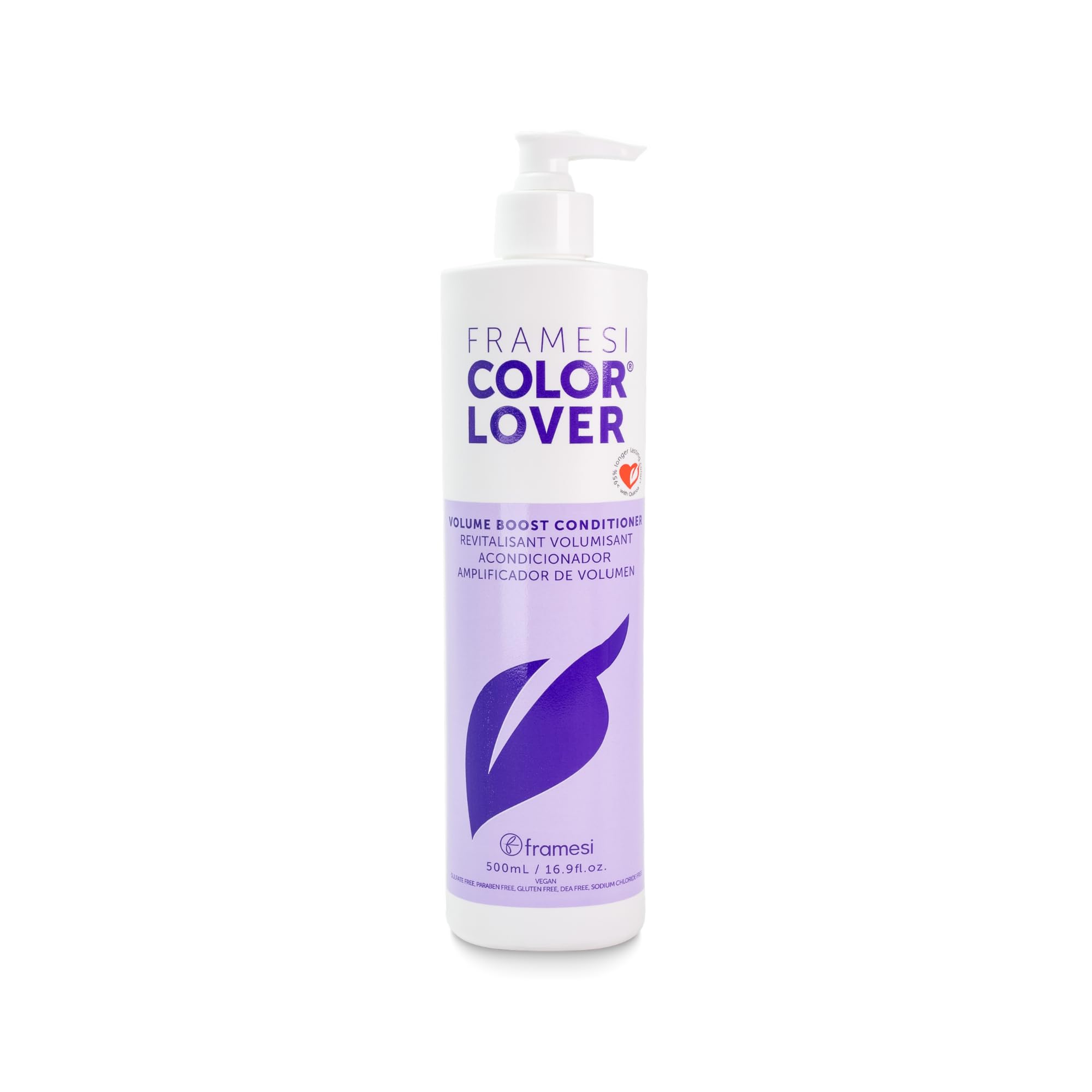 Framesi Color Lover Volume Boost Shampoo, Sulfate Free Shampoo with Quinoa and Aloe Vera, Color Treated Hair