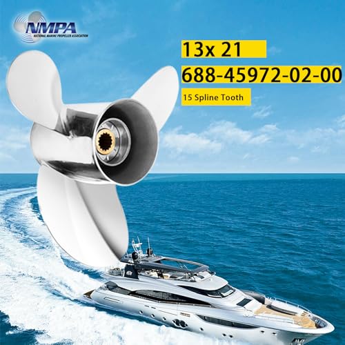 Image of VIF Boat Propeller with Yamaha Engines OEM Upgrade Stainless Steel Outboard Motors 60 /70 /75 /80 /85 /90 /100 /115 HP 15 Tooth, RH,14p 15p 17p 19p 21p