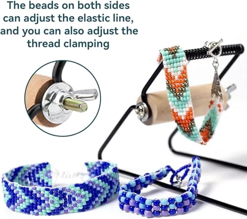 Candeon Perlen Weben Webrahmen, Perlenwebrahmen Perlenwebstuhl Schmuckwebstuhl Webmaschine, Perlen Strickmaschine Bead Loom FüR Diy Handgemachte Schmuck ArmbäNder Halsketten