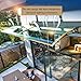 Aluminum Alloy Awnings for Patio Awnings for Doors Polycarbonate Cover Entry Door Outdoor Patio Awning Canopy Patio Awnings for Rural Eaves Family Balconies Outdoor Windows Rain and Snow Covers ( Colo