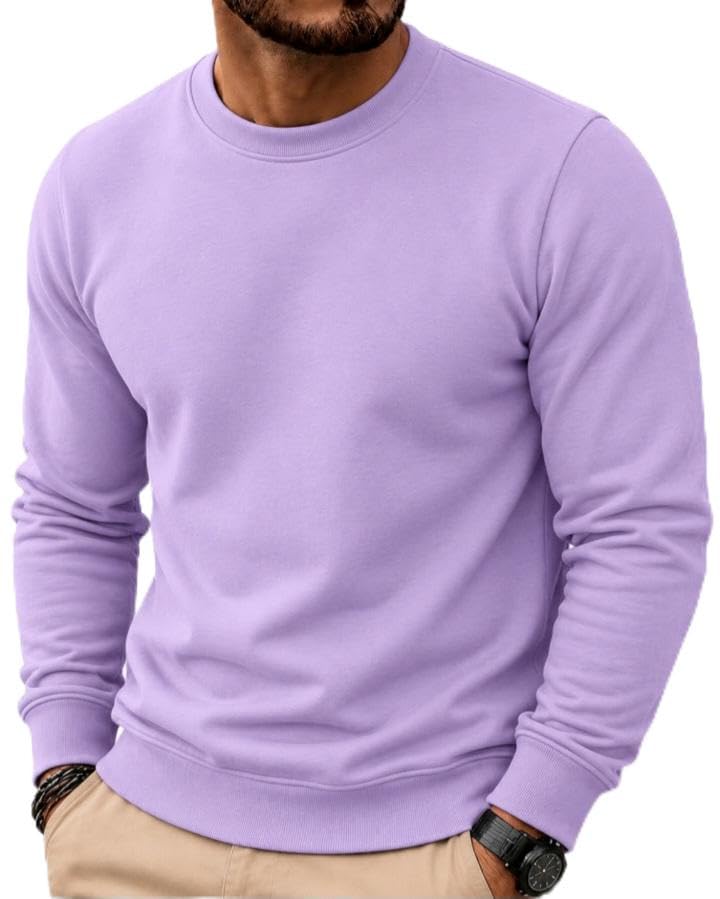 t.n.x Mens Cotton Round Neck Sweatshirt with 2 Slant Pockets-picture-11