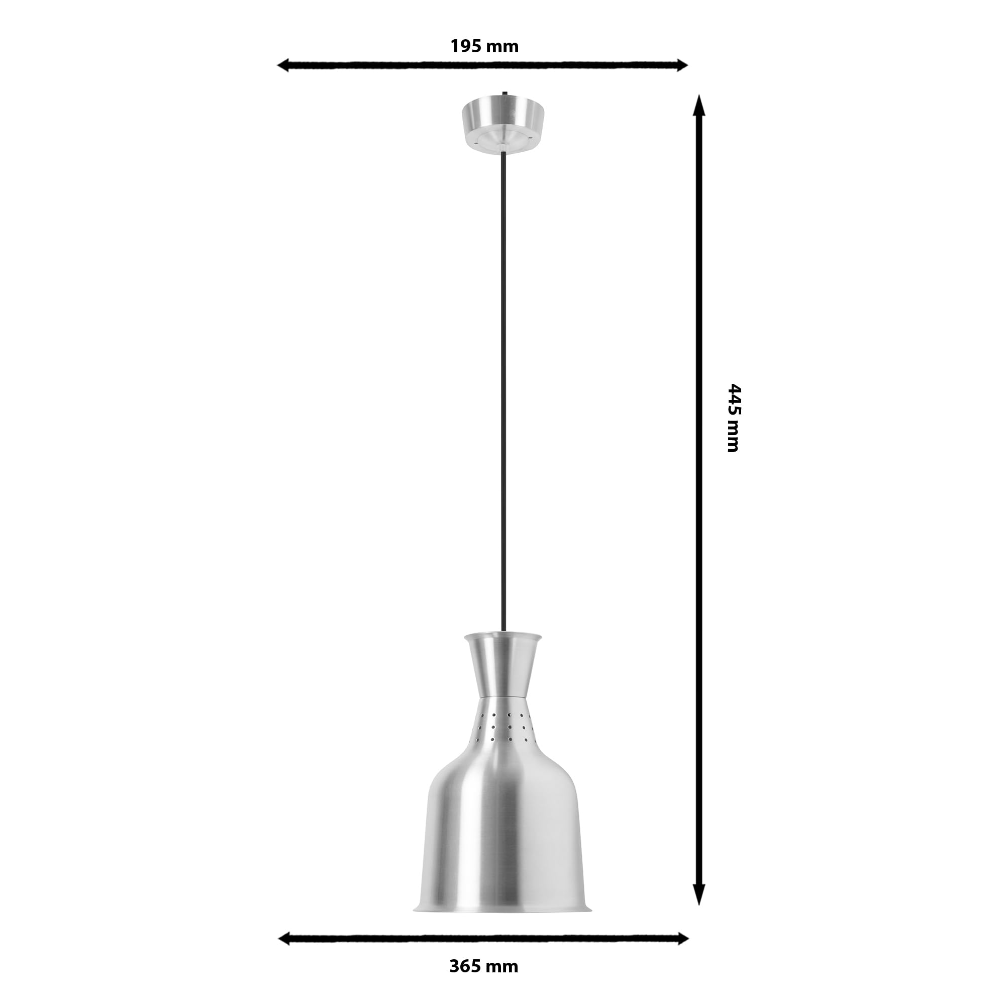 SARO LUCY Lámpara térmica para bufé, con 1 bombilla E27 (máx. 250 W), cable de 1,9 m, altura ajustable, blanca, para bufé y cocina
