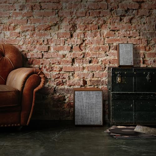 Image of Klipsch ProMedia Heritage 2.1 Multimedia Mid Century Modern Desktop Computer Speaker Monitors with 8 inch Subwoofer - Walnut