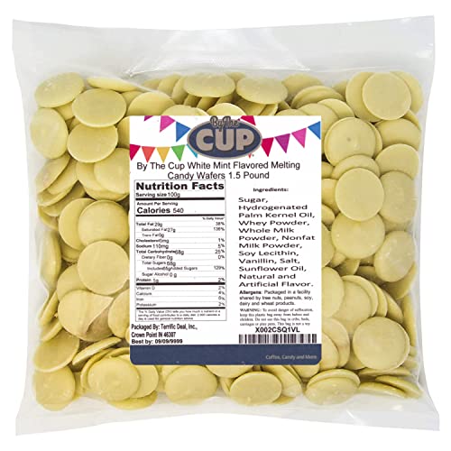 By The Cup White Mint Flavored Melting Candy Wafers 1.5 Pound #TOP21