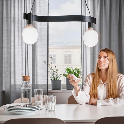 Lampe à suspension avec ampoule TRÅDFRI ACKJA ProTuning vague noir - 3