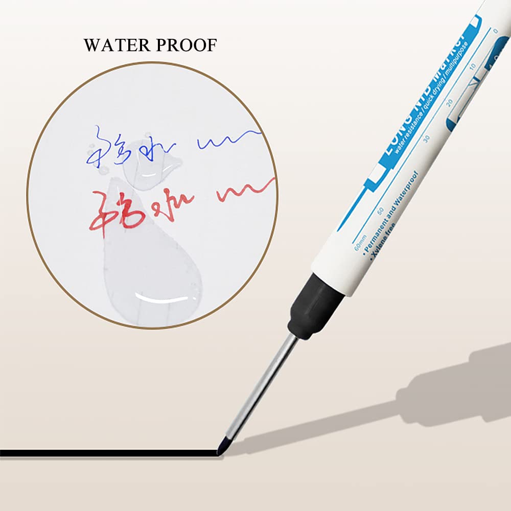 SNAGAROG 8 Pcs Marqueurs Trou Profond Marqueur Charpentier Stylo