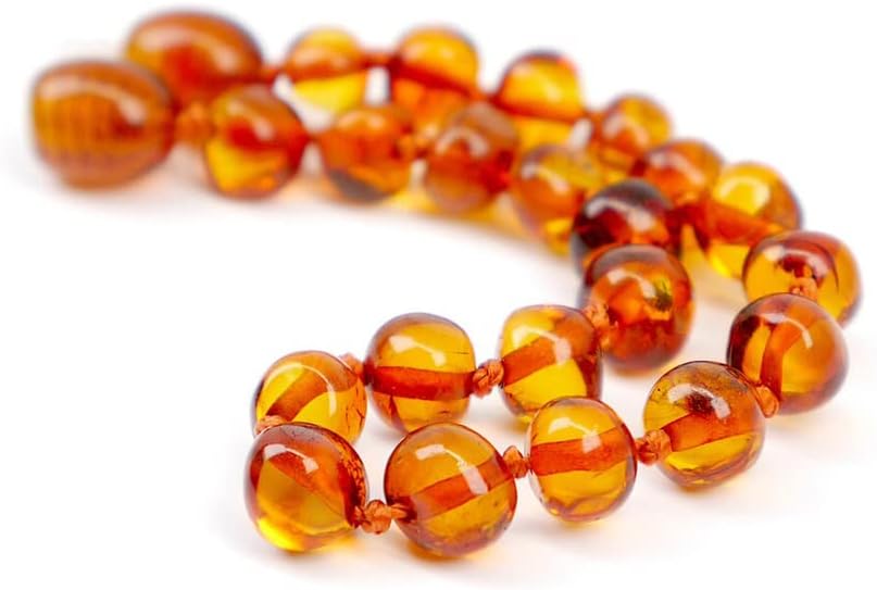 Baltic Amber Bracelet (Unisex) - Genuine Baltic Amber Beads (5.5 in.) - Image 4