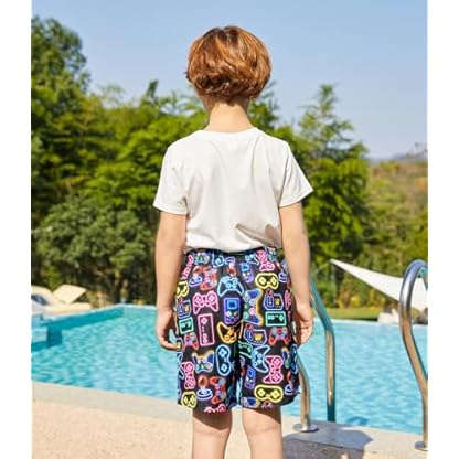 BFUSTYLE Kids Boys Swim Trunks Mesh Lining Water Resistant Beach Shorts 5-14 Years - Image 5