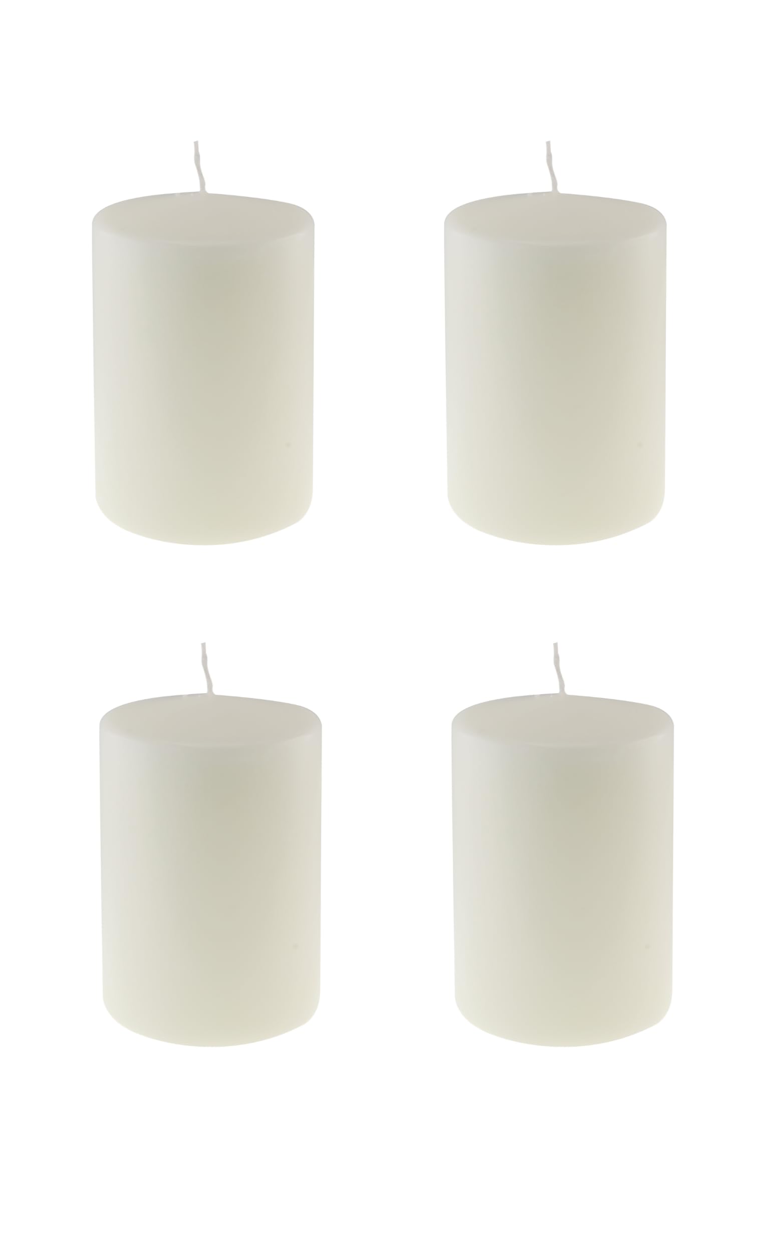 4 Wachskerzen, Durchmesser 10 cm, Höhe 15 cm, Farbe Creme, Brenndauer 105 Stunden, für Veranstaltungen und Dekoration Cereria Di Giorgio