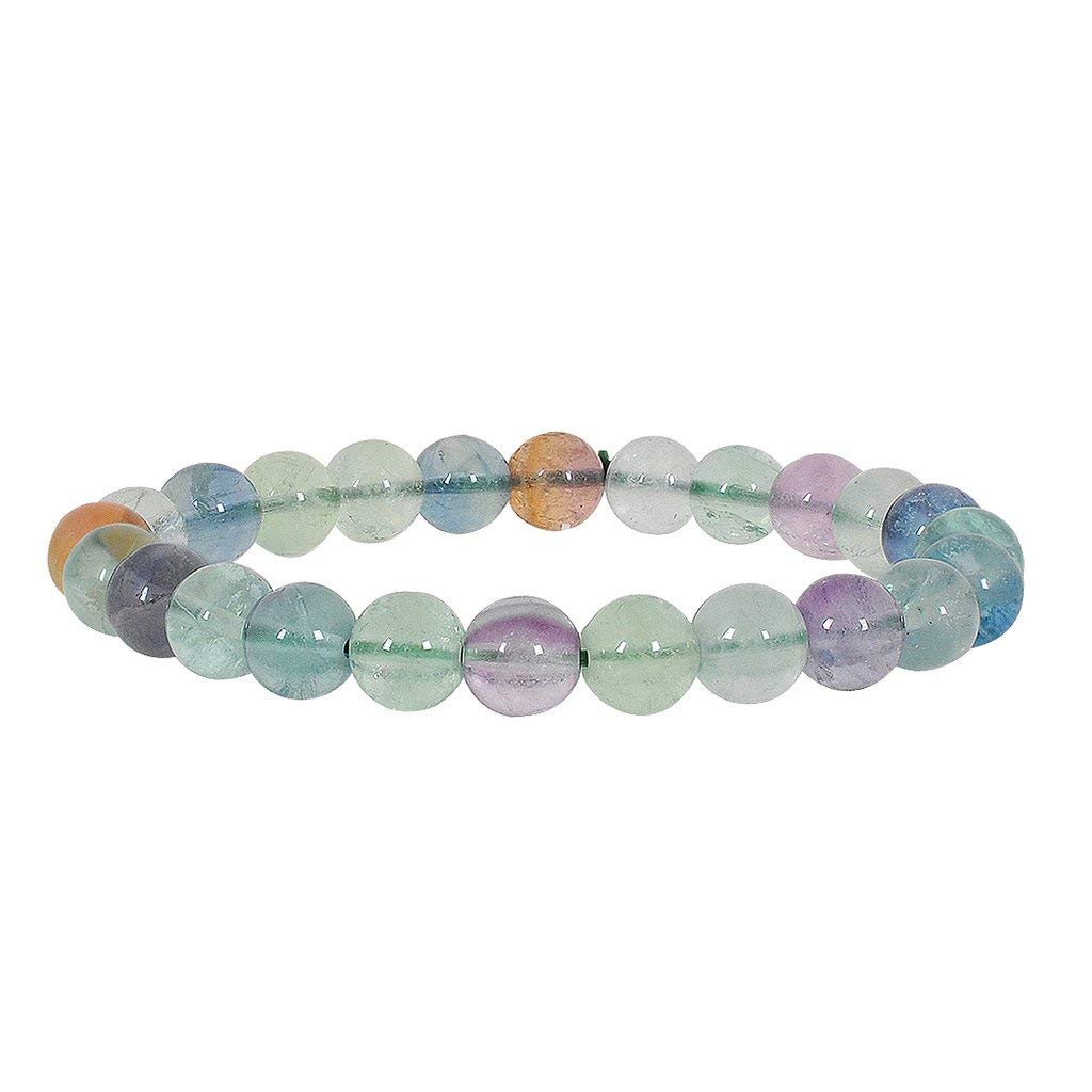 Takshila Gems® Natural Multi Fluorite Bracelet 8 mm Beads Lab Certified Nylon Stretchable Elastic Bracelet for Men and Women Multi Fluorite Crystal Bracelet (B083R7FSJC) Amazon Price History, Amazon Price Tracker