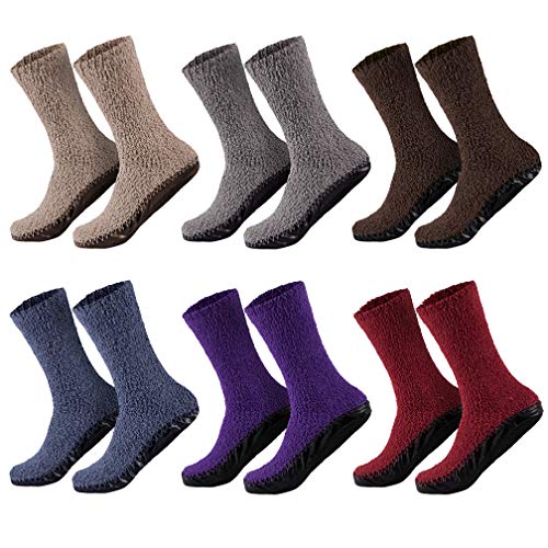 1 par de calcetines muy suaves para mujer – comodidad óptima – con suela de goma – ideal para casa – 35 – 38 o 39 – 42 azul 39-42