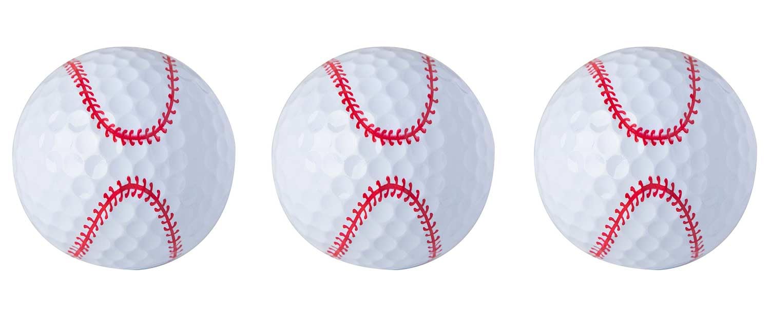 Wenoanew 3 Pack Baseball Golf Balls Funny Cute Novelty Golf Balls Gifts