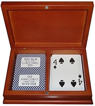 DAONEG Maple Wood Playing Card Case - Holds 2 Decks - Classic Style - All Ages
