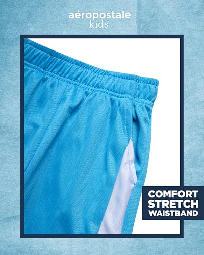Image of AEROPOSTALE Boys Shorts Set 2 Piece Graphic Tee and Mesh Athletic Shorts | Poly-Cotton Graphic Tee, Pull On Mesh Shorts with Elastic Waist, Regular Fit