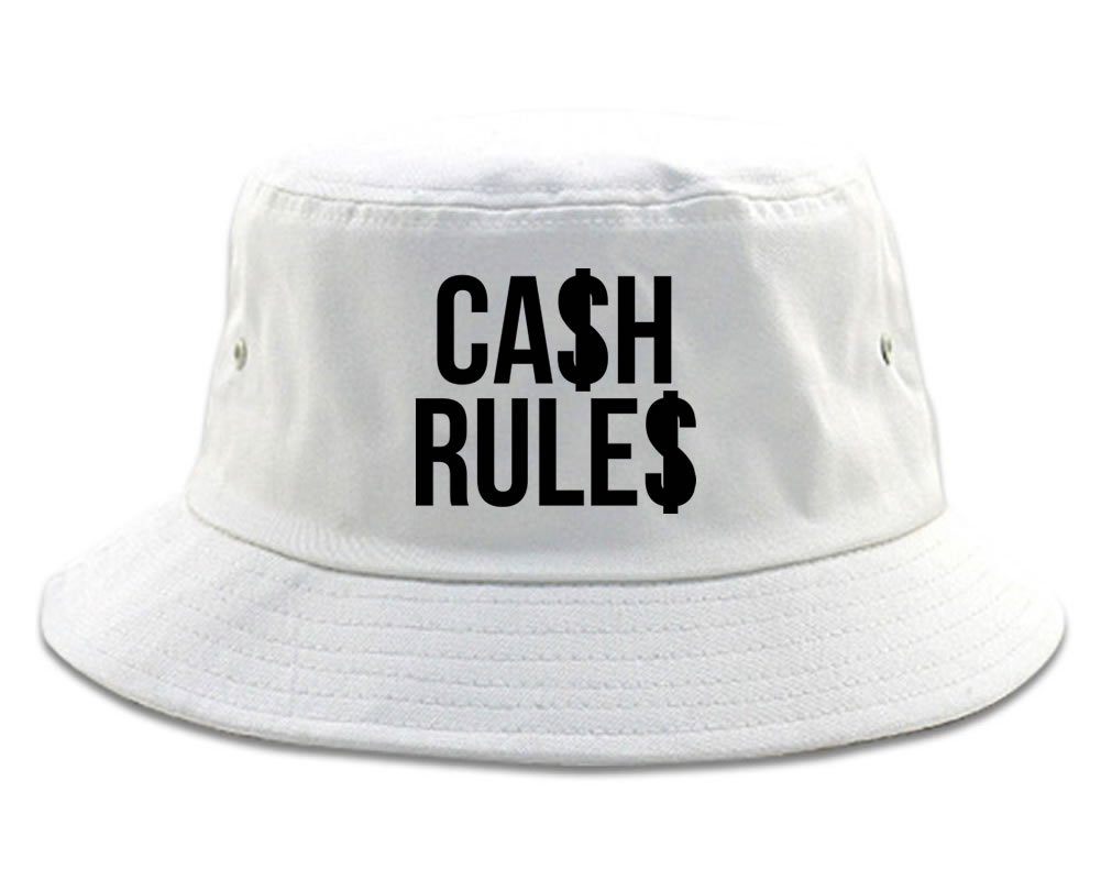 Kings Of NY Cash Rules Money Everything Around Me Music Bucket Hat White