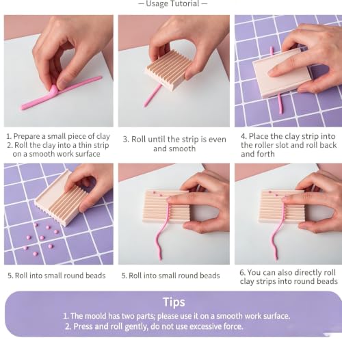 3D Print Clay Ball Maker, 3D Clay Gel Ball Maker Tool, Polymer Clays BeadMaker, Clays Beads Roller Bead Shaping Tool, 2-6mm Roller for Perfect Nail Art Flowers, Jewelry,3.5+4+4.5mm - Image 5