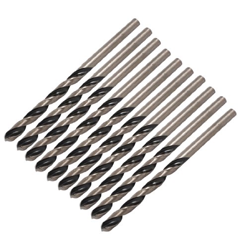 Aexit Spare Part Tool Holder Electric Drill 3.9mm Fully Ground Twist Drilling Bits 10pcs Model:92as571qo100