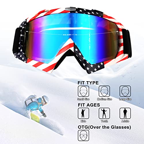 Zukmi GLE-FLAG Atv Goggles Dirt Bike Motorcycle Goggles Motocross Anti Uv Goggles Dustproof Windproof Mx Off Road Goggles thumb #4