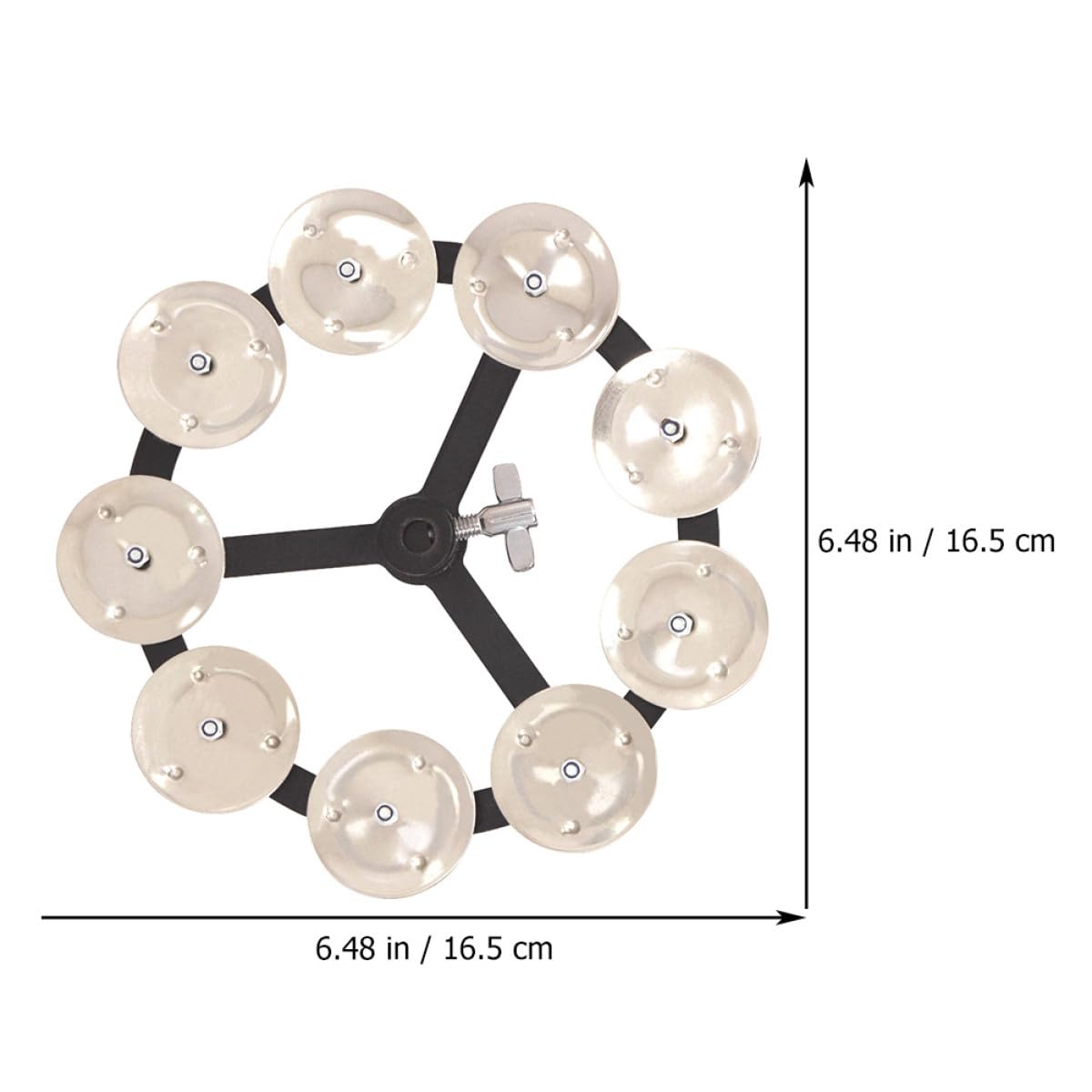 Veemoon Cloche de Charleston en Cuivre Argenté Pratique et Robuste, Accessoire Compact pour Cymbale de Batterie, pour Batteurs Débutants et Professionnels