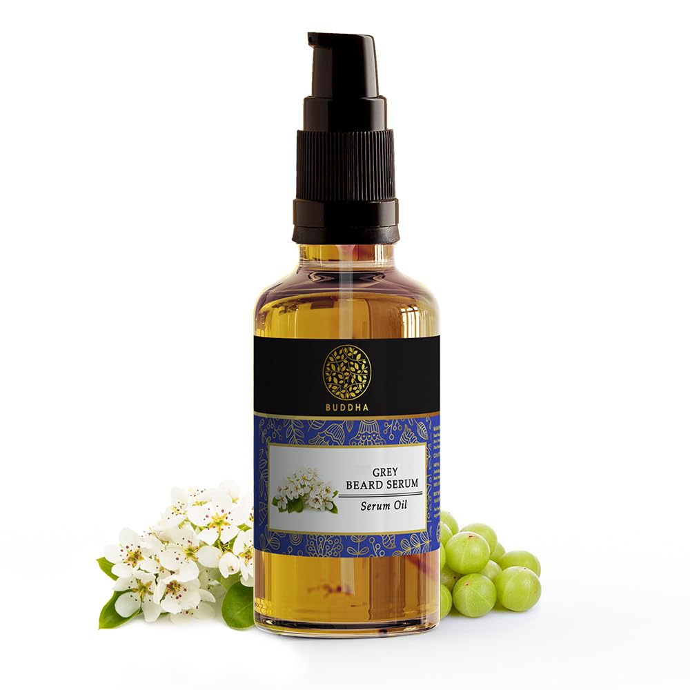 Buddha Naural Serum for Shine (25 ml) - Helps to Restore Natural Shine of Beard | Softens and Smoothens Rough Beard