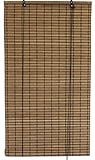 Seta Direct, Brown Bamboo Slat Roll Up Blind - 84-Inch Wide by 72-Inch Long