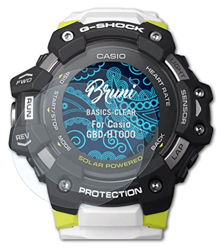 Bruni Película Protectora Compatible con Casio GBD-H1000 Protector Película, Claro Lámina...