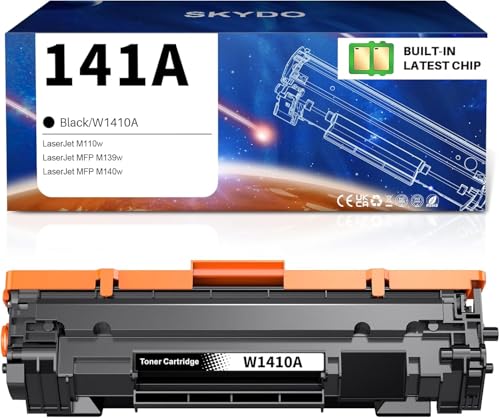 Image of Skydo (1 Pack) 141A Toner Cartridge Replacement for 141 A 141X W1410X Toner | W1410A Black Toner Cartridge Work wth LaserJet M110w MFP M139w M140w Printer (With Chip)