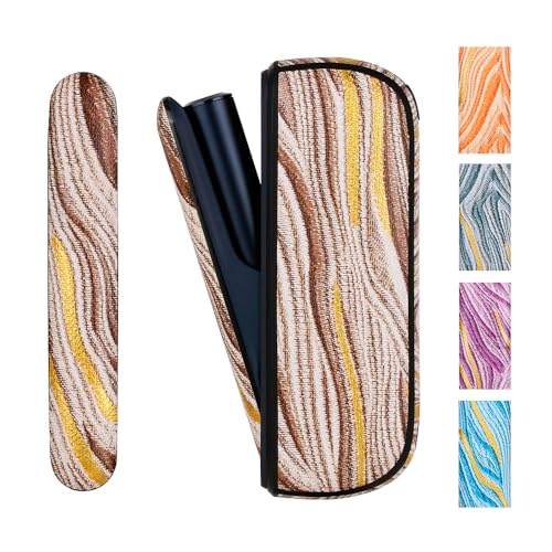 Vikvokrケース iqos適用する イルマi アイコス対応ILUMA あいこす互換機、ドアカバー含む、360度保護 5色セット (ブラウン)