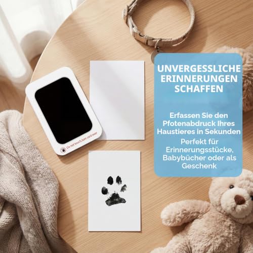 Jiujuda9 2 Sets Pfotenabdruck Set Hund Katze, Baby Handabdruck und Fußabdruck Set, Berührungsloses Fussabdruck Baby Abdruckset, bBaby Erstausstattung Neugeborene