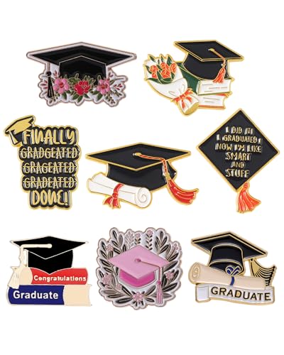 Image of Graduation Pins Bulk with Storage Bag for Class of 2026 Graduation Cap Diploma Enamel Pins for Backpack Hat Jackets Congrat Grads Gifts for Students Teachers Classmates 2026 Graduation Party Favors
