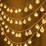 NIYAMAX Crystal Bubble Ball String LED Lights for Home Decoration String Fairy Lights - Transform Your Diwali, Christmas & Room Decoration with Enchanting Multi Lighting (3 Meter 14 led,Yellow)