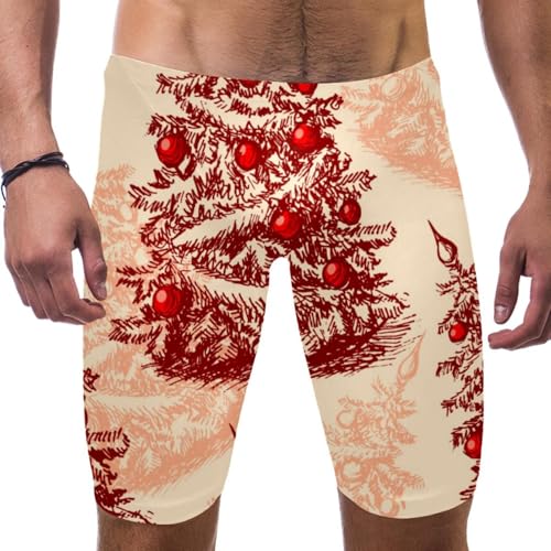 Traje de baño para hombre con árboles de Navidad bañador corto de poliéster para playa