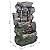 Sunnydaze Towering Cave 14-Inch Indoor Tabletop Water Fountain - LED Light - Electric Submersible Pump with Adjustable Flow