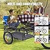 VEVOR Bike Cargo Trailer, 160 lbs Load Capacity, Heavy-Duty Bicycle Wagon Cart, Foldable Compact Storage & Quick Release with Universal Hitch, 16" Wheels, Safe Reflectors, Fits 22"-28" Bike Wheels #5