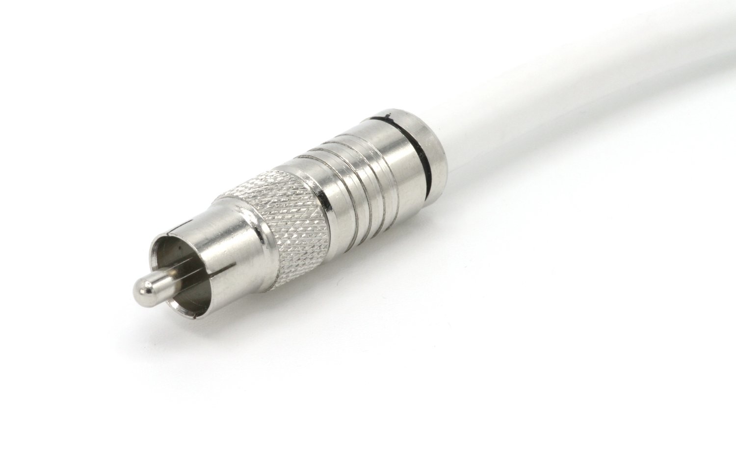 Cable de audio digital: Conexiones de cable coaxial con conectores RCA digital, 75 ohmios – coaxial, fabricado en el Estados Unidos: Subwoofer Cable – (S/PDIF) blanco RCA Cable, 75 pies