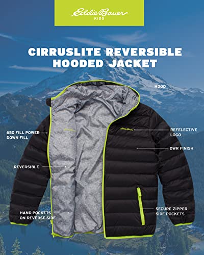Image of Eddie Bauer Kids' Reversible Jacket - Weather Resistant Quilted Down Coat for Boys and Girls (3-20)