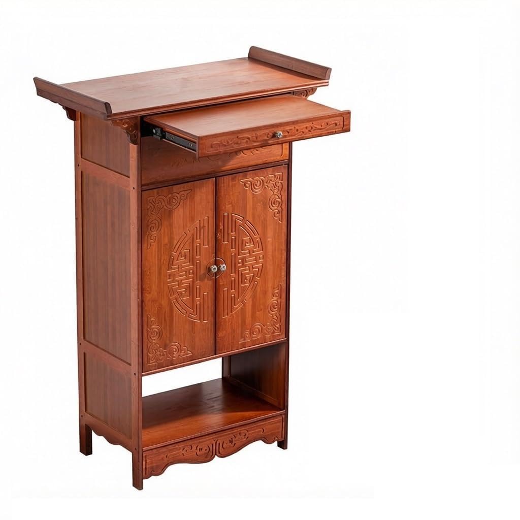 buddha statue display table Solid Wood Altar Console Traditional Home
