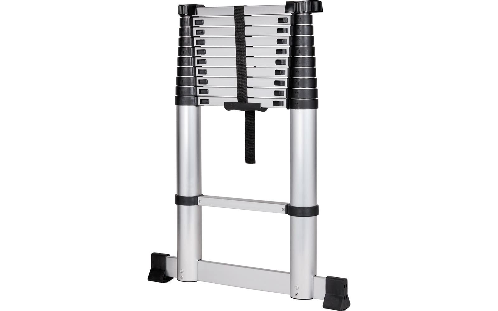 BERGER Soft Close Teleskopleiter 3,2m | Ausziehleiter Teleskop Aluminiumleiter Mehrzweckleiter Leiter Multifunktionsleiter ausziehbar tragbar | Maximale Tragkraft von 150kg