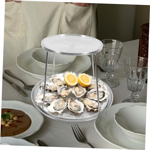 Assiette acier inoxydable double pour économiser l'espace de fête - 4