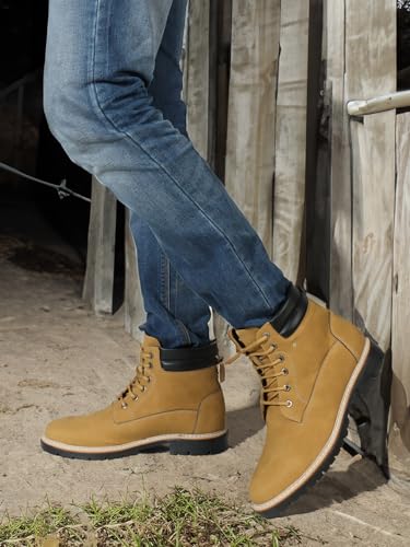 Image of Carlton London Men's Premium Lace-Up Combat Boots