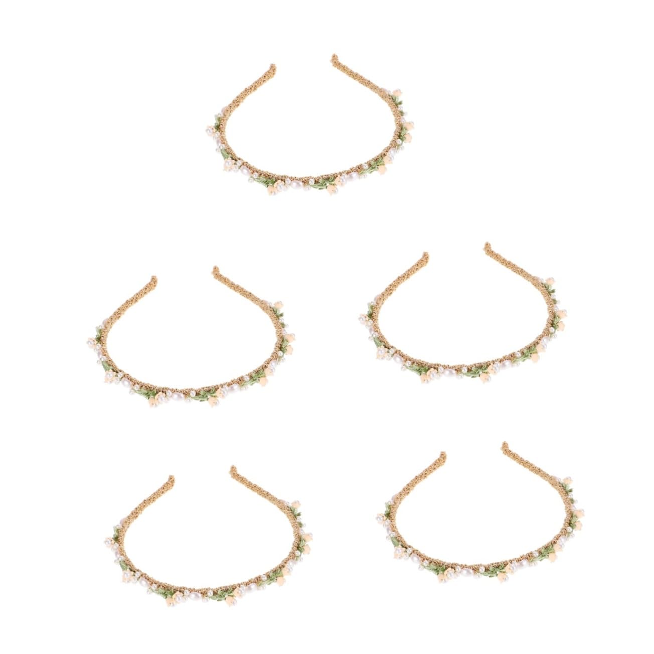 FRCOLOR 5 Diademas Elegantes Con Flores Para Mujer Tocado De Novia Para Ocasiones Especiales.